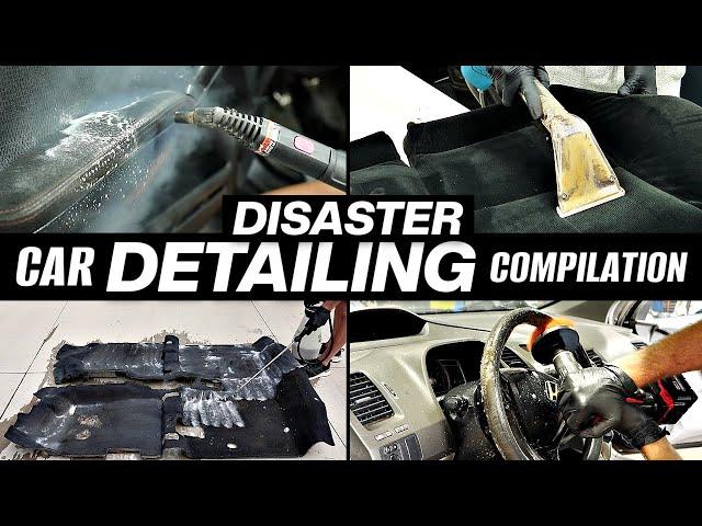 NASTIEST Car Interior Deep Cleaning Ever! Disaster Car Detailing Compilation