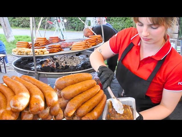 Top Street Foods in Milan, Italy. Sausages, Ribs, Asado, Fish and more Food