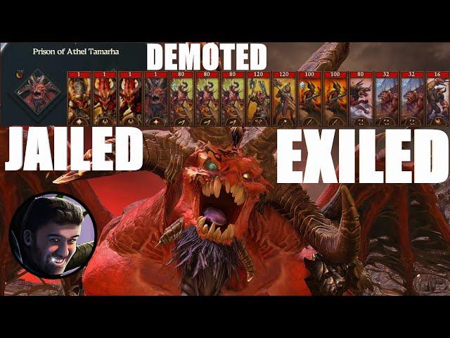 Skarbrand the Exiled, Jailed, and Demoted