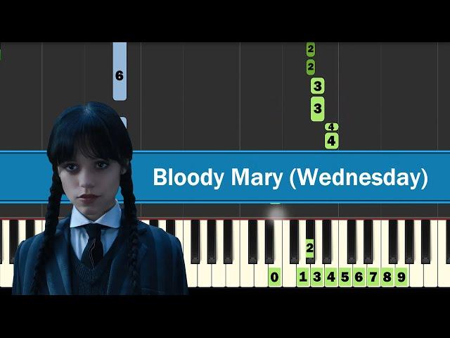 Bloody Mary | Wednesday Dance | Easy Piano Tutorial