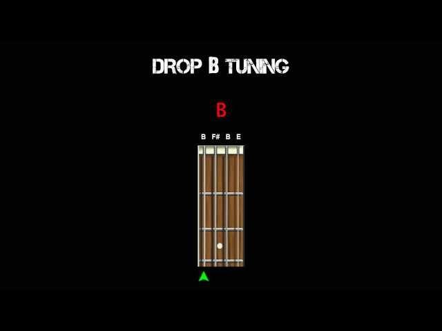 Bass Tuning -  Drop B (B F# B E)