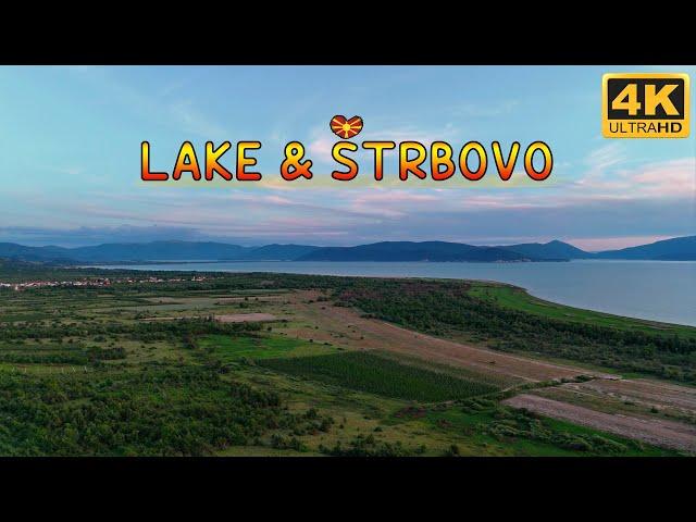 Panorama View Lake Prespa & Village Strbovo, Macedonia (2024) [Drone Video]【4K】Штрбово, Преспанско