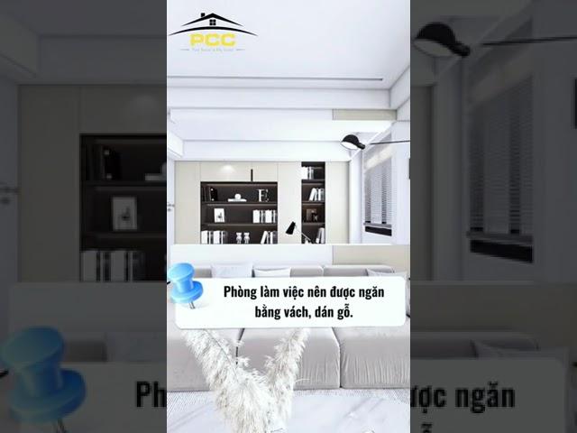 #shorts Thiết kế phòng khách kết hợp phòng làm việc