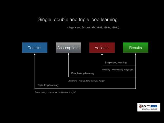 Explaining Single, Double and Triple Loop learning