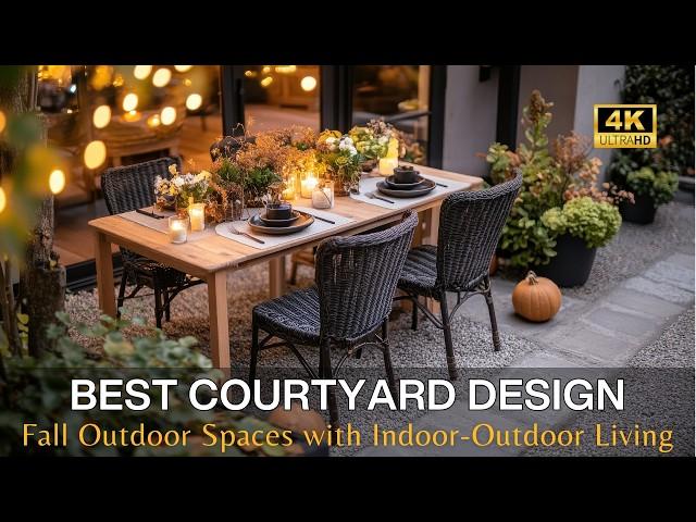 Best Courtyard House Design: Fall Outdoor Spaces with Seamless Indoor-Outdoor Living