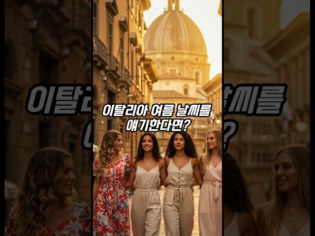 이탈리아 여름날씨를 네글자로? #아재개그 #넌센스 #퀴즈 #반전개그