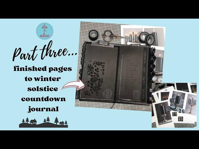 Sharing Finished Pages and Black Pockets in my Winter Solstice Journal- Part Three #junkjournal