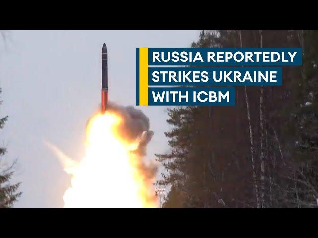 Russia 'launches intercontinental ballistic missile attack' on Ukraine for first time