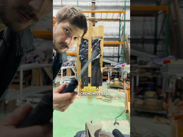 Cutting wood with screwdriver 🪛 #shorts #antonfomenko