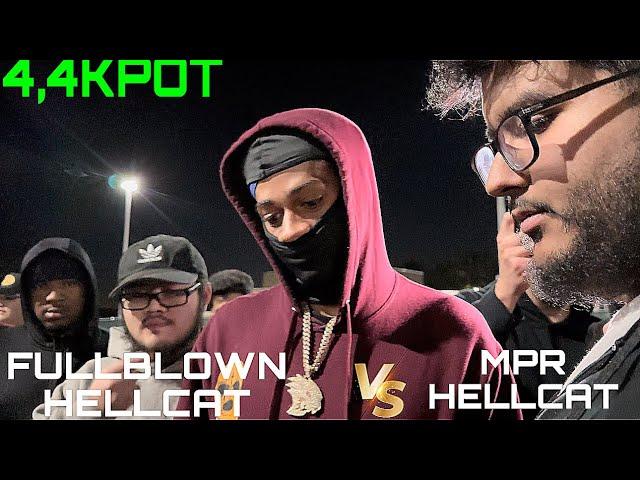 CRAZY CLOSE RACE MPR HELLCAT VS FULLBLOWN HELLCAT 4,4KPOT #mexico #racing #drama #hellcat #dodge