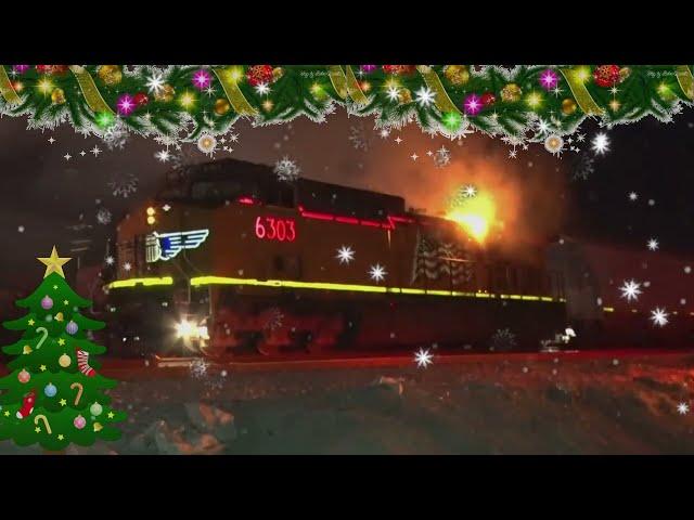 Burning GEvo Locomotive Yule Log