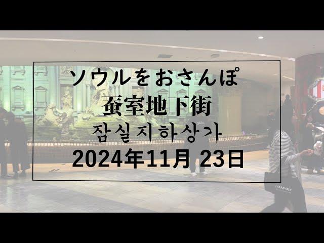 【韓国】ソウルをおさんぽ vol292　2024.11.23 　蚕室地下街編