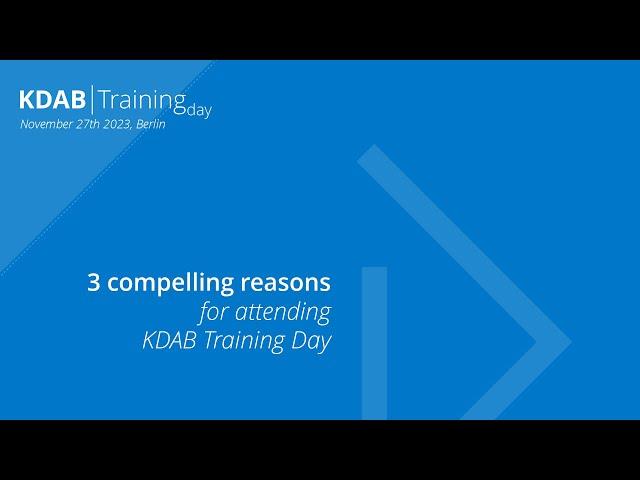 3 Compelling Reasons for Attending KDAB Training Day