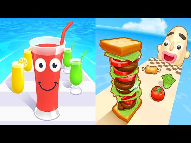 Juice Run VS Sandwich Runner Android iOS Gameplay Level 71-75