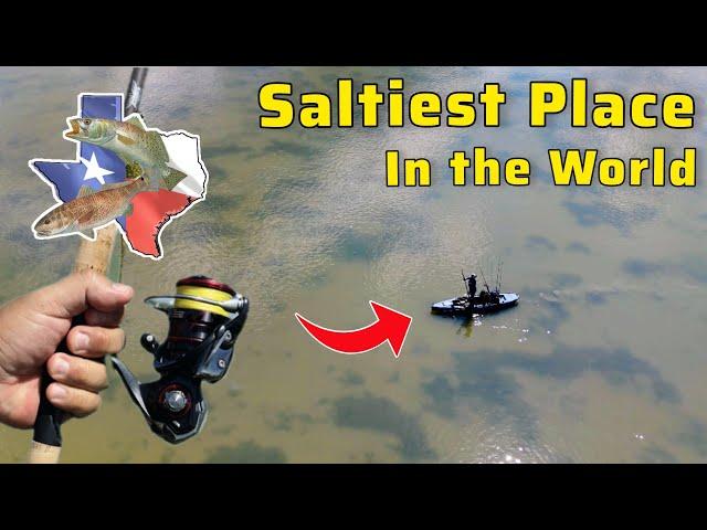 Kayak fishing the HYPERSALINE waters of the Laguna Madre