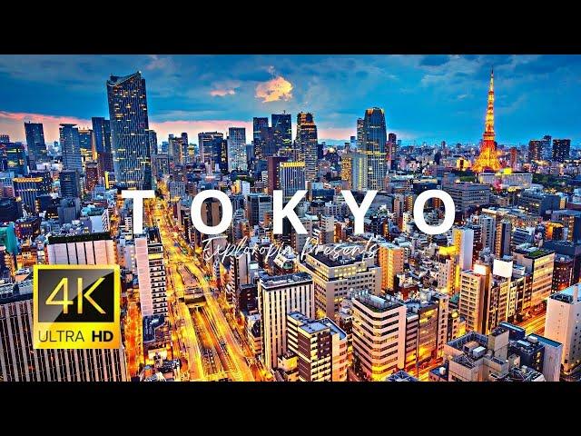 Tokyo, Japan  in 4K ULTRA HD 60 FPS - 1st Largest City in The World Drone View