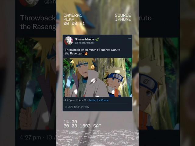 Minato teaches Naruto the Rasengan  #naruto #minato #shorts