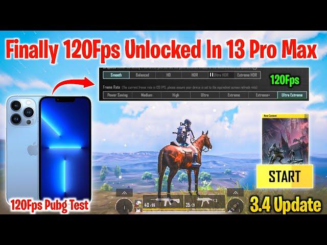 IPhone 13 Pro Max 120Fps Pubg 3.4 Update Test | Finally Bgmi 3.4 Update 120Fps Unlocked | Bgmi 3.4