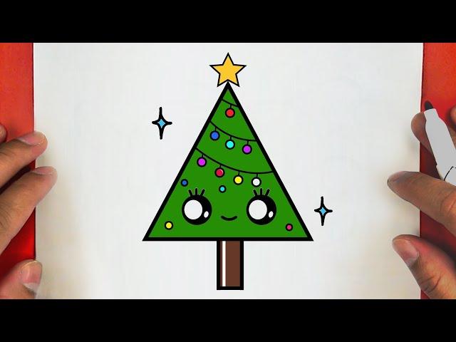 COMMENT DESSINER UN ARBRE DE NOËL MIGNON, ÉTAPE PAR ÉTAPE, JACK DESSINS