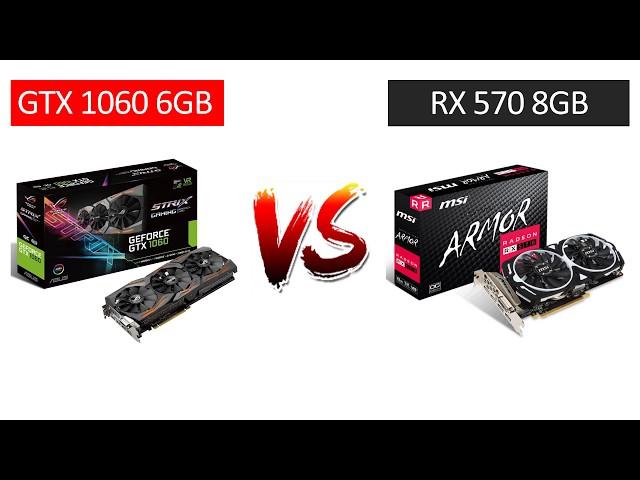 GTX 1060 6GB vs RX 570 8GB - i5 9400F - Gaming Comparisons