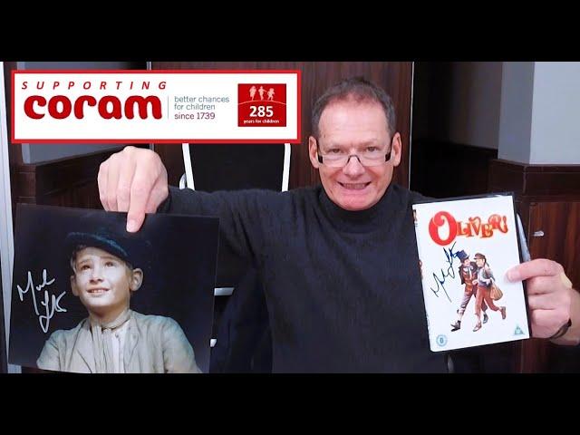 For CORAM charity : MARK LESTER signed OLIVER 1968 DVD+photo DONATED to children's foundation 3/7/24