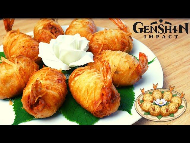 Genshin Impact Recipe #29 / Golden Shrimp Balls / Keqing's favorite dish.