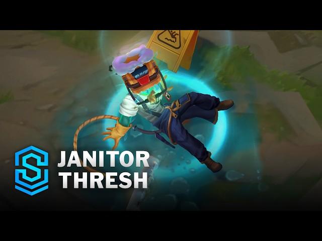 Janitor Thresh Skin Spotlight - Pre-Release - PBE Preview - League of Legends