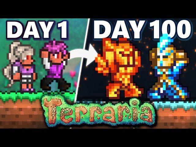 We Spent 100 Days In Terraria Co-Op...