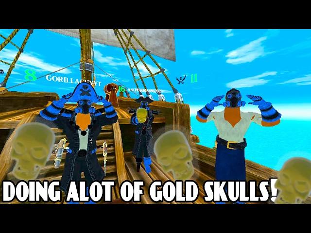 So Much LOOT From GOLD SKULLS! (Sail VR)