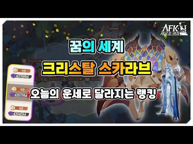 [AFK 새로운여정] 꿈의세계 크리스탈 스카라브️ 반드시 배치를 나눠서 쳐볼것