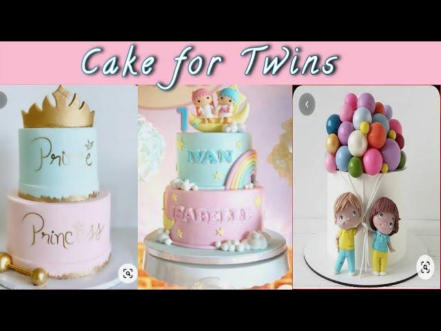 Twins birthday cake designs/unique birthday cake ideas for twins/latest cake designs