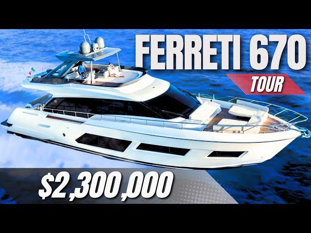 Inside the $3,000,000 Ferretti Yacht New Model 670 Flybridge