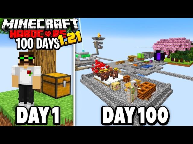 I Survived 100 Days in SKYBLOCK in 1.21 Hardcore Minecraft