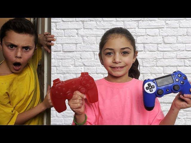 Gummy Food vs Real  switch up - HZHtube kids fun