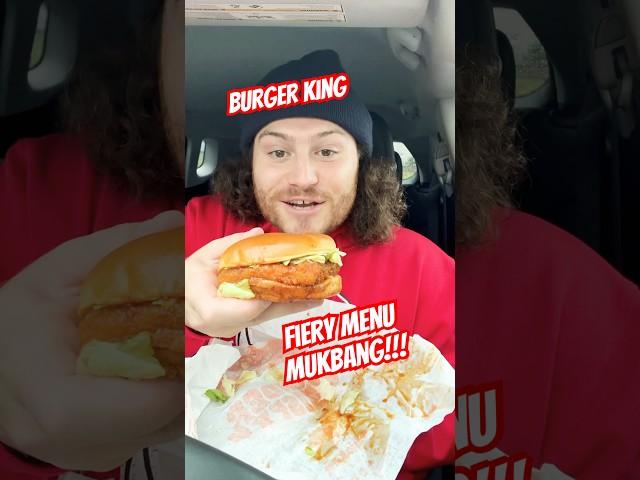 Burger King Fiery Menu Mukbang #eatingshow #burgerking #burgerkingmukbang #fastfood