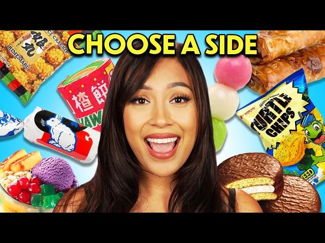 Choose A Side: Iconic Asian Snack Battle! (F. Santi From Food Theorists!)