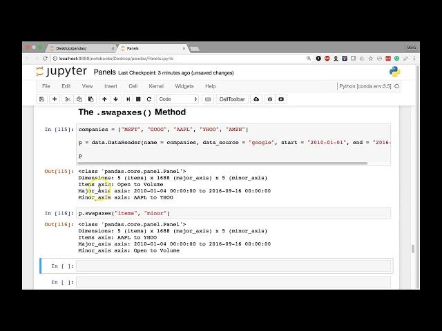 [10] Panels - The  swapaxes Method