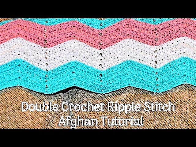 Crochet Ripple Stitch Afghan Tutorial | DIY Crochet Blanket