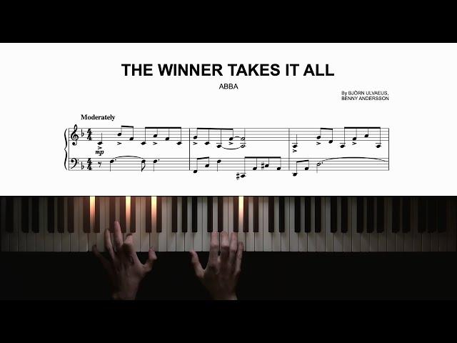 ABBA − The Winner Takes It All − Piano Cover + Sheet Music