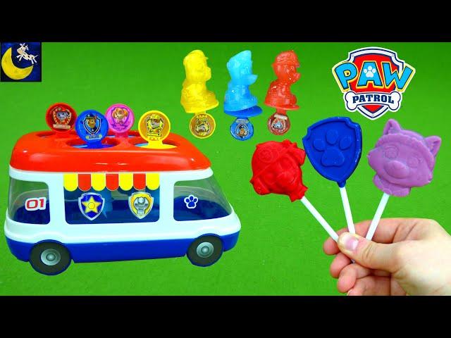 LOTS of Paw Patrol Popsicles and Candy Maker! Paw Patroller Ice Pops Pup Toys DIY Kids Food Craft!