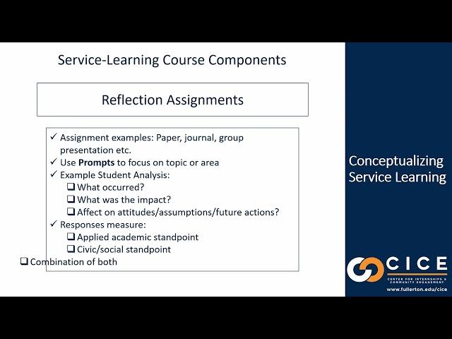 Introduction to Service Learning at CSUF