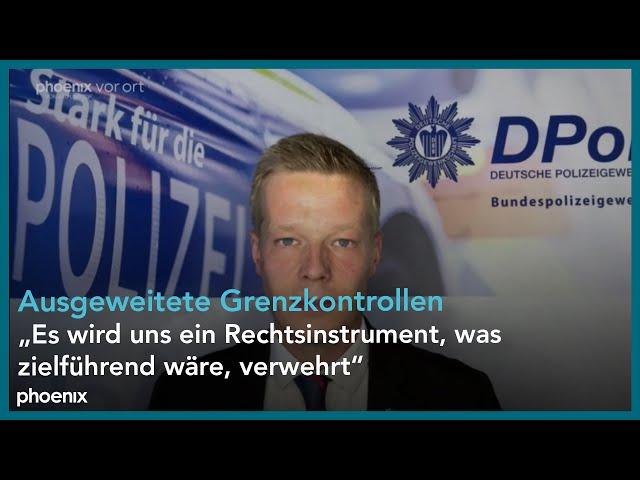 phoenix tagesgespräch mit Manuel Ostermann zu den Ausweitungen der Grenzkontrollen am 16.09.24