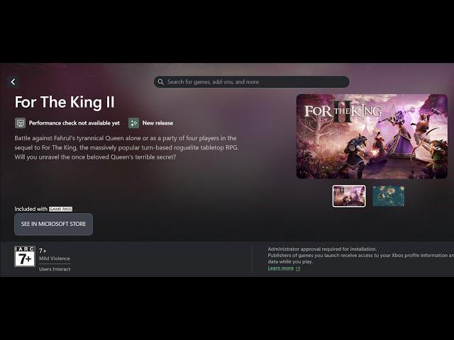 Fix For The King II Not Installing On Xbox App/Microsoft Store On PC