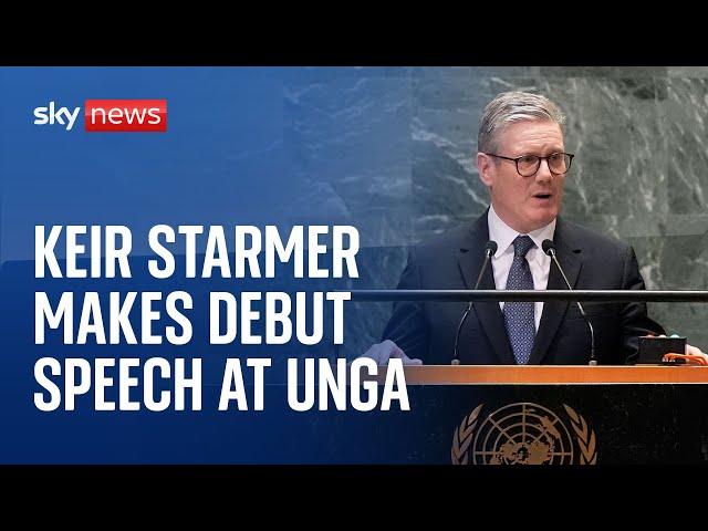 PM Sir Keir Starmer delivers speech at UN General Assembly in New York