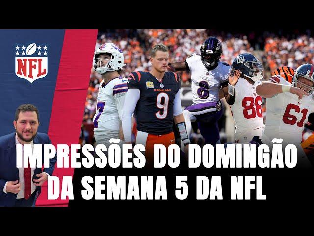 BENGALS, BILLS E 49ERS LAMENTAM, FESTA DOS GIANTS, E MAIS: O INCRÍVEL DOMINGO DA SEMANA 5 DA NFL