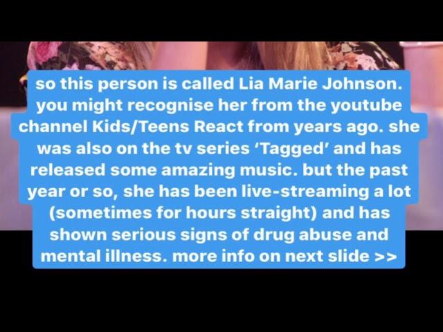 Lia Marie Johnson was assaulted by her music producer while on drugs