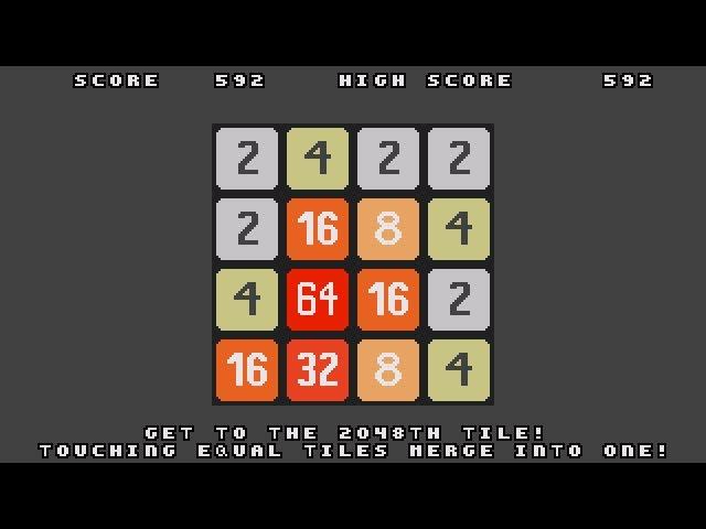 [Full GamePlay] 2048 by Oerg866 (Homebrew) [Sega MegaDrive/Genesis]