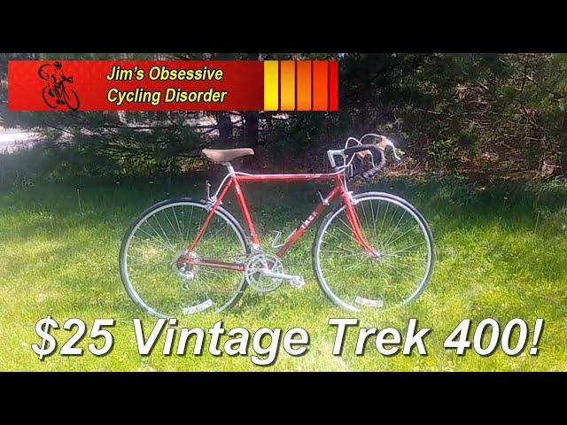 1984 Trek 400 Road Bike Review - Vintage Steel Road Bike For $25!