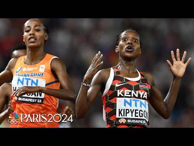 Kipyegon vs. Hassan SPRINT FINISH decides historic World Championship women's 5K | NBC Sports