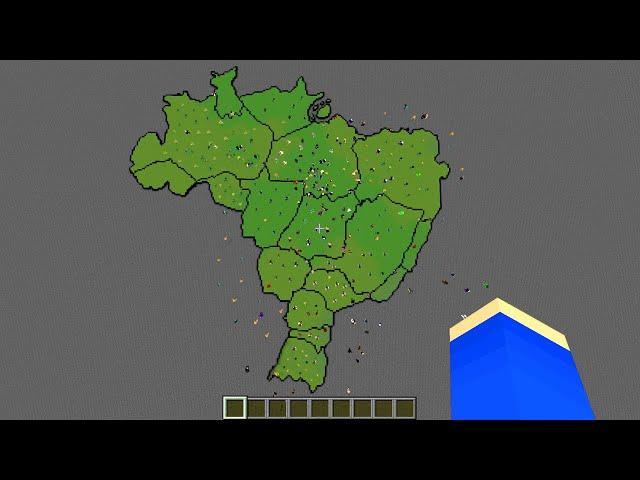 Eu coloquei 200 PLAYERS no BRASIL no MINECRAFT!!